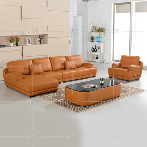 Living Design European Canapea Ivory Piele