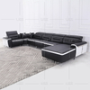 Set Mobila Canapea Recliner din piele neagra