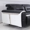 Set Mobila Canapea Recliner din piele neagra